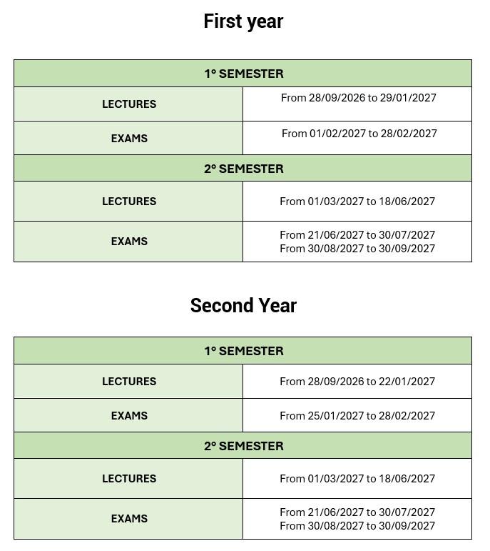 Academic calendar 2026-27
